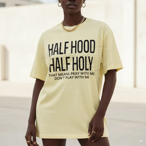 เสื้อยืดแขนสั้นผู้หญิง 180 กรัม ผ้าฝ้าย 100% คอกลม ทรงปกติ ระบายอากาศได้ดี เหมาะสำหรับฤดูร้อน สไตล์ลำลองพื้นฐาน - Product Image 1