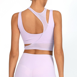 Sujetador Deportivo Simple para Mujer, Talla Grande, de Secado Rápido, Transpirable, con Inserciones de Malla Elástica, para Fitness, Gimnasio, Yoga y Ropa Deportiva - Product Image 2