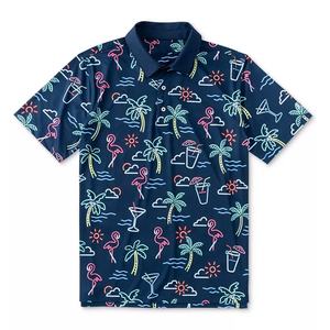 Vêtements OEM de luxe haute qualité pour hommes, polos imprimés avec sublimation de haute qualité et logo de la marque - Product Image 1