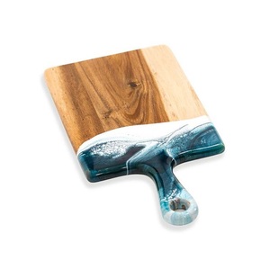 Planche à découper et à fromage en bois et résine écologiques, produit de cuisine de style campagnard, qualité supérieure, fabriqué en Inde, fait main - Product Image 1