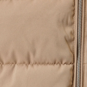 Gilet matelassé beige à capuche pour homme, en polyester, fermeture éclair intégrale, sans manches, chaud, coupe-vent, respirant, de haute qualité, pour l'hiver - Product Image 6