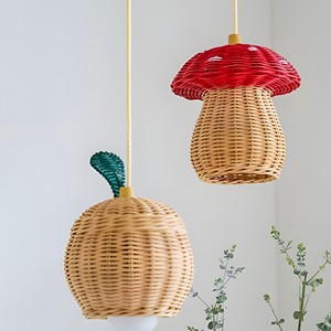Lampe suspendue pour enfants, adorable abat-jour en rotin en forme d'ananas, abat-jour de haute qualité fabriqué au Vietnam - Product Image 3