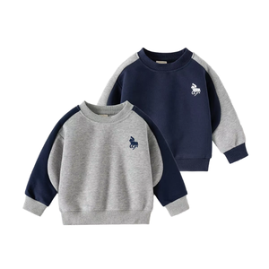 Sweatshirts décontractés en molleton de coton tricoté épais avec logo personnalisé pour bébés, OEM ODM en gros - Product Image 3