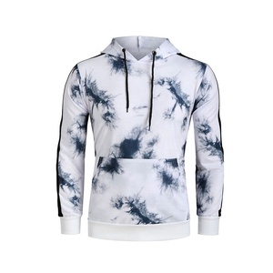 Sweat-shirt à capuche tie-dye pour homme, manches longues, avec poche avant, style streetwear décontracté - Product Image 1