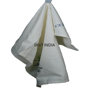 Serviette de cuisine écologique à séchage rapide, nouvelle conception 2025, impression de logo personnalisé sur un tissu blanc uni, 100% coton recyclé - Product Image 4