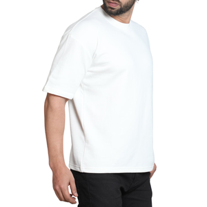 Camiseta Extra Grande de Algodón Ligero de Lujo para Hombre, Camiseta Blanca de Alta Calidad con Logotipo Personalizado para una Comodidad con Estilo - Product Image 3