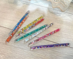 Acrylic Liquid Glitter Spiral Wand Sensory Toy with <b>Colored</b> <b>Sand</b> & Confetti 16cm for Stress Relief - Product Image 5