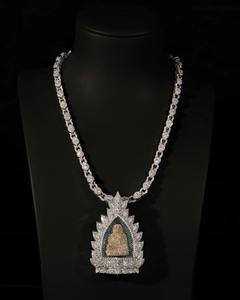 Cadena Cubana de Lujo Personalizable para Hombre, Hecha a Mano en EE. UU., de Plata Esterlina 925 y Oro Blanco de 14K con Moissanita VVS1, Estilo Hip Hop para Fiesta - Product Image 5