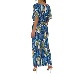 Combinaisons d'été décontractées pour femmes Combinaisons Boho Party Dress Floral Print V Neck Short Sleeve Mini Vestidos Made Chiffon Lace - Product Image 2