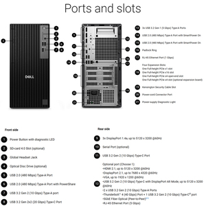 Ordinateur de bureau de marque Dell Pro Tower Plus QBT1250, tout neuf, processeur ultra 5 235, 8 Go de RAM, 512 Go de SSD - Product Image 4