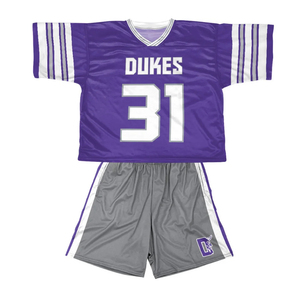 Ensemble de maillots et shorts de lacrosse sublimés sur mesure avec logo frontal en maille, nom et numéro personnalisés, 100 % polyester - Product Image 5