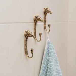 Natural Art inspired Brass Metal Wall <b>Hooks</b> Exquisite Craftsmanship EcoFriendly Multifunction Design Gold Finish for Luxury Home - Product Image 2
