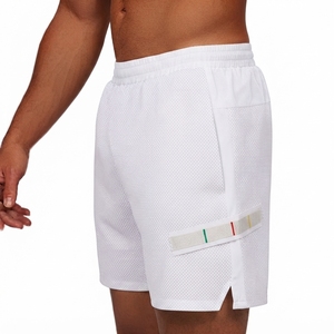 Elegant Look <b>Men's</b> Pure <b>White</b> Color Knee Length <b>Shorts</b> Regular Fit Elastic Waist <b>Men's</b> Customized <b>Shorts</b> With OEM ODM Services - Product Image 1