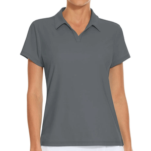 Camiseta de Lona Tejida Informal de Primera Calidad para Mujer, Diseño Personalizado, Mejor Precio, Ropa de Verano, Color Azul, para Golf - Product Image 5