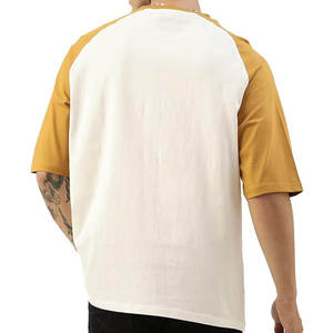 Mens Contrast <b>Raglan</b> Sleeve Graphic T Shirt Casual Oversized Cotton Blend Crew Neck Streetwear Printed Summer <b>Top</b> - Product Image 4