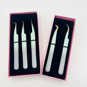 Pinzas de Volumen de Acero Inoxidable de Alta Calidad Somofy Enterprises, Agarre de Diamante Liso, Doradas, para Extensión de Pestañas, Duraderas y de Precisión - Product Image 4