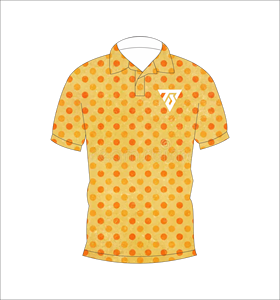 Camisa Polo para Hombre, Amarillo Naranja con Puntos, Manga Corta, Casual, Transpirable, Corte Ajustado, para Golf, Verano, con Logotipo Personalizado OEM - Product Image 1