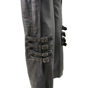 Pantalones de Cuero para Motocicleta para Mujer, Pantalones de Cuero Premium Negros para Motociclista, Pantalones de Protección - Product Image 2