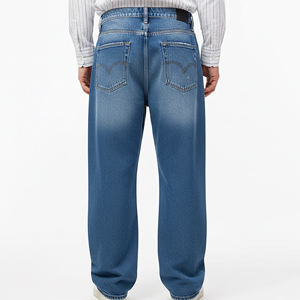 Pantalones Vaqueros de Mezclilla de Alta Calidad, 100% Algodón, Corte Recto, Estilo Vintage, con Parches, Desgastados, Holgados, Resistentes al Viento, Transpirables, Casuales - Product Image 6