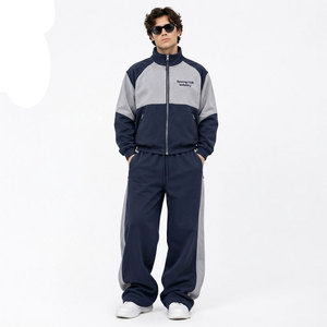 Conjunto Deportivo para Hombre, Chaqueta Deportiva y Pantalones con Cordón, Ropa Flexible y Cómoda para Interiores y Exteriores, Estilo Moderno - Product Image 1