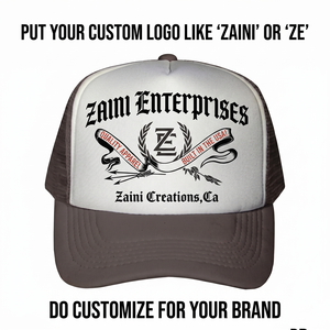280 GSM Premium Cotton <b>Foam</b> Front Mesh Back Brown White 5 Panel Tucker Hat Custom Logo Printed Embroidered <b>Waterproof</b> Unisex - Product Image 1
