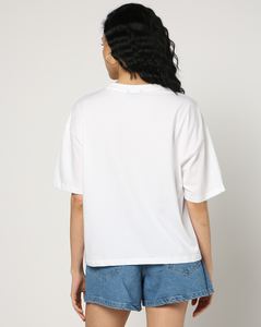 Camiseta al por Mayor para Mujer, 100% Algodón, Cuello Redondo, Logotipo OEM Personalizado, Diseño de Color Personalizado, Camiseta Holgada para Mujer - Product Image 3