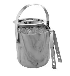 Cubos de Hielo de Mármol con Tapa y Asa de Acero Inoxidable, Elegantes y Ecológicos para Fiestas, Aislamiento al Vacío de Doble Pared, con Iluminación LED - Product Image 1