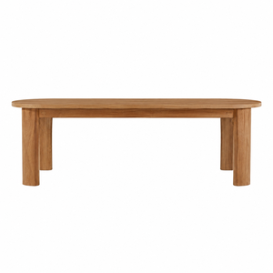 Mesa de Comedor Moderna y Contemporánea de Madera de Teca Sólida, Duradera e Impermeable, Ecológica, Hecha a Mano para Uso en el Hogar y Hoteles, con Capacidad para 8 Personas - Product Image 1