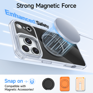 Funda Magnética Transparente Delgada para iPhone con Soporte 360 - Product Image 4