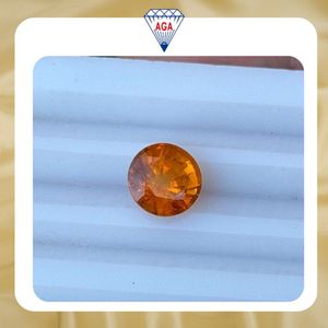 Saphir orange naturel rare, taille diamant, rond, pierre précieuse non montée, clair, non chauffé, qualité AAA, vente en gros, pierres pour la fabrication de bijoux, OEM - Product Image 6