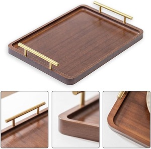 Plateau de service pour le petit-déjeuner en bois, artisanat Unicorn, durable, facile à nettoyer, plateau de lit en bois naturel pour hôtel, restaurant, maison, cuisine - Product Image 2