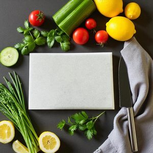 Tabla de Cortar Rectangular de Mármol Stone Era, Apta para Lavavajillas, Duradera, Reutilizable para Uso en la Cocina, para Cortar Frutas y Queso, Precio Bajo - Product Image 1