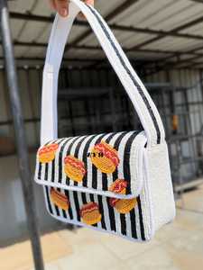 กระเป๋าสะพายไหล่ขนาดเล็กปักลายฮอทดอกสุดเก๋สำหรับผู้หญิงแฟชั่น - Product Image 2