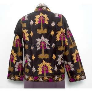 Chaqueta Cotrise Bordada a Mano con Cuello Mandarín, Diseño Vintage, Ecológica, Transpirable, de Secado Rápido, Forrada de Algodón - Product Image 5