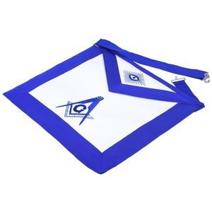 Tablier de Maître Maçon pour Loge Bleue, avec broderie G (Équerre et Compas) blanc et bleu, Régalia Maçonnique, Tabliers de Loge Cérémoniels pour Francs-Maçons, Vente en Gros - Product Image 5