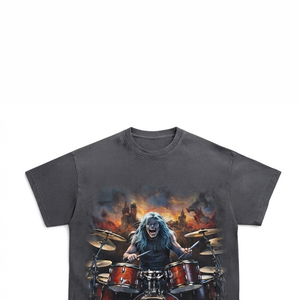 Custom Graphic Printed O Neck <b>T</b> <b>Shirt</b> Trendy Vintage Style Street Wear Look Short Sleeves <b>T</b> <b>Shirt</b> For Unisex Summer Out Fit - Product Image 3