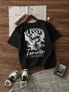 Camiseta Casual de Alta Calidad para Hombre, Impresión Personalizada, Estilo Urbano, Talla Grande, 100% Algodón, Unisex, Efecto Desgastado por el Sol - Product Image 4