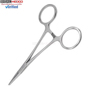 Pinzas Hemostáticas Kelly Rectas Manuales de Acero Inoxidable Plateado con Bloqueo, Certificación CE para Uso Médico, Quirúrgico y Clínico - Product Image 2