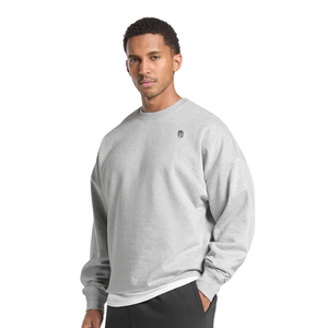 Sudadera Ligera Gris Claro para Hombre, Corte Ajustado, Cuello Redondo, Felpa Premium, Estilo Deportivo, Casual, para Uso Diario - Product Image 2