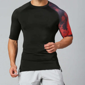 Camiseta Deportiva para Hombre, Gimnasio, Fitness, Producción al por Mayor, Proveedor, Impresión por Transferencia de Calor Personalizada, Tejido de Punto, Corte Ajustado, Ecológica - Product Image 3