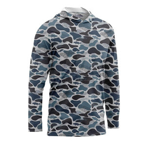 Camisa de Pesca con Capucha de Última Moda, Nuevo Diseño, 100% Poliéster, Ropa Urbana, Logotipo Personalizado Impreso, Precio al por Mayor, UPF 50, Secado Rápido - Product Image 3