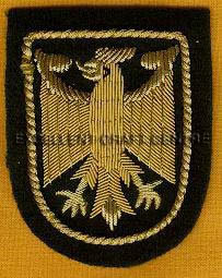 GERMAN CAP BADGE Custom Embroidered Cap Badge With Anchor And Laurel Wreath <b>Sew</b>-On Fabric Patch For Uniform Garment - Product Image 4