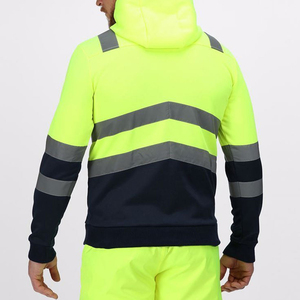 เสื้อฮู้ดสะท้อนแสง ANSI Class 2 สำหรับงานก่อสร้าง ขายดี กันน้ำ ไฟ LED กระพริบ ผ้าฝ้ายฟลีซ - Product Image 2