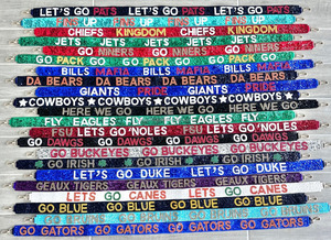 Custom Beaded Purse Straps Collegiate Spirit Fashion <b>Bag</b> <b>Accessories</b> Colorful Sequin Design Gameday Ready - Product Image 5