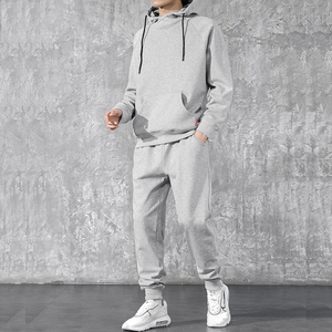 Custom 2 Piece <b>Set</b> Sweat suit <b>Jogger</b> Sportswear High Quality 100% Cotton Tracksuit For Men With Custom Logo - Product Image 2