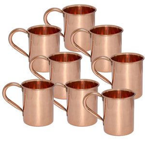 Taza Moscow Mule de Cobre Puro Hecha a Mano, Taza de Cobre Martillado con Asa de Latón para Cócteles, Cerveza y Bebidas Frías - Product Image 5