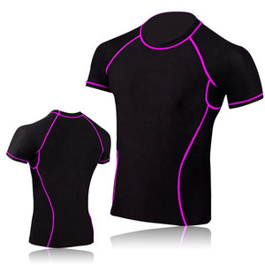 Mens Rash Guard Quick Dry Stretch Fabric Gym Training Sportswear Shirt - Product Image 5