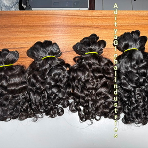 Machine Double Weft Direct From Factory Wholesale Price Indian Natural Curly <b>Cheap</b> Hair Bundles & <b>Extensions</b> - Product Image 3