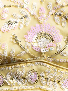 2026 Traditional Luxury Yellow Floral Embroidered Floor-Length Lehenga Choli Set Net Dupatta for Winter/Spring <b>Bridal</b> Wedding - Product Image 6