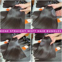 Listo para enviar 14 ''SDD hueso recto cabello humano, 100% cabello virgen Vietnam, extensiones de cabello crudo vietnamita